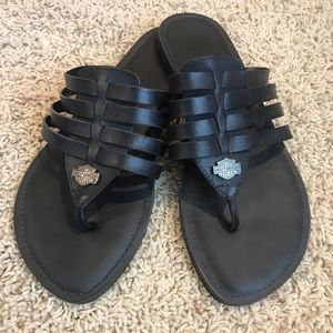Harley Davidson Black Sandals